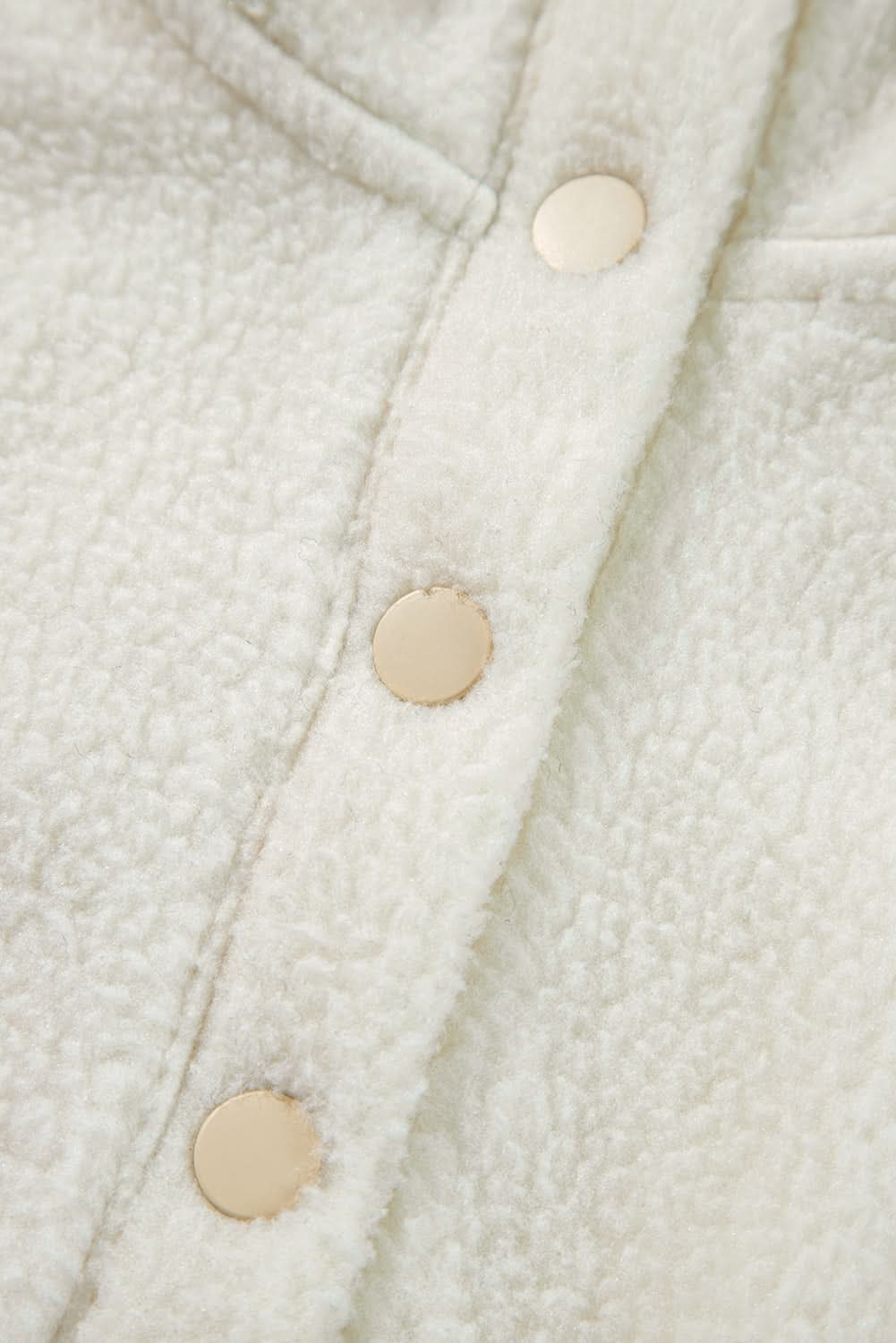 White fleece collar sweatshirt - Love Salve